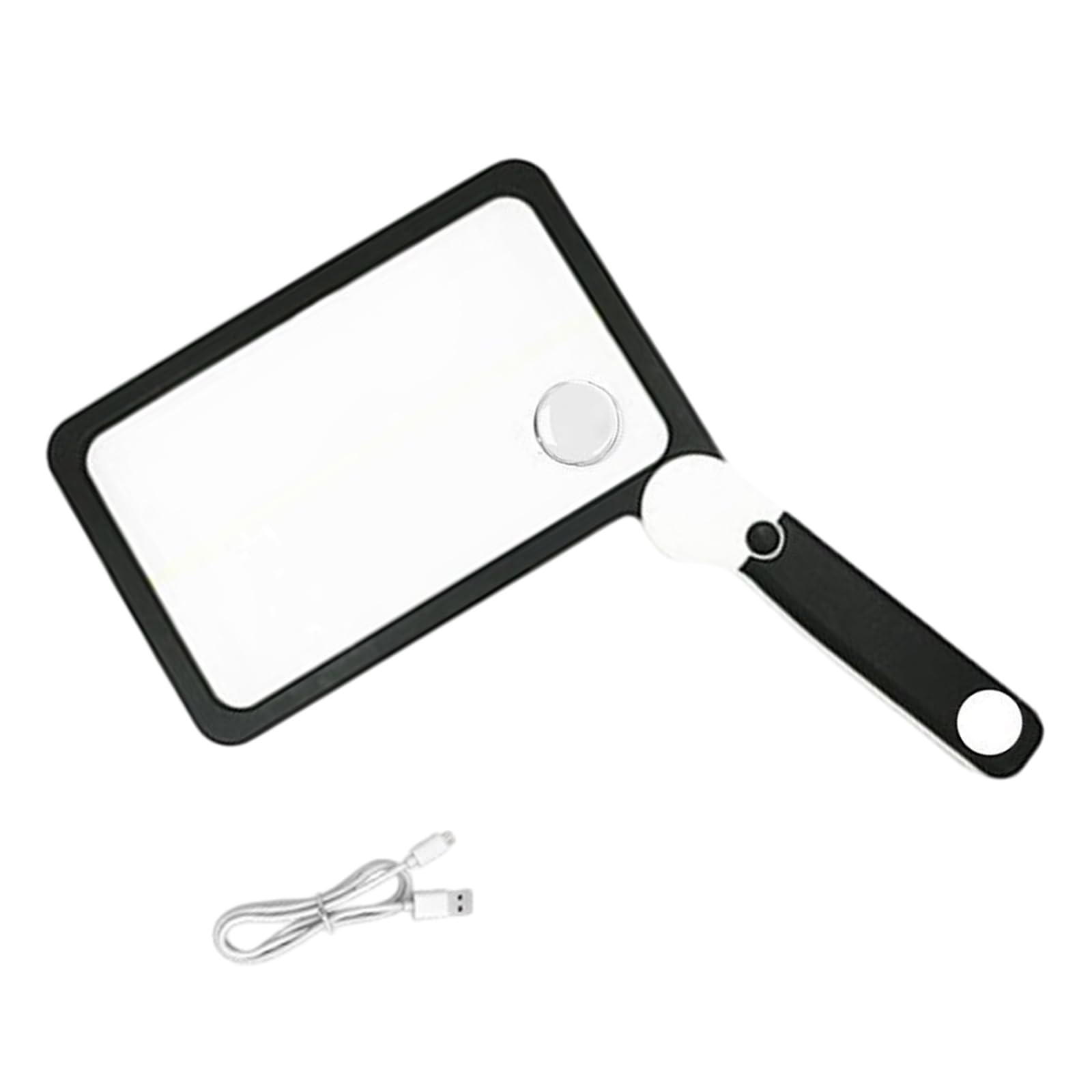 3X Folding Handheld Magnification Glass with 72 LED Light Illuminated Magnifier for Elderly Reading Outdoor Use Book Reading Enlarger