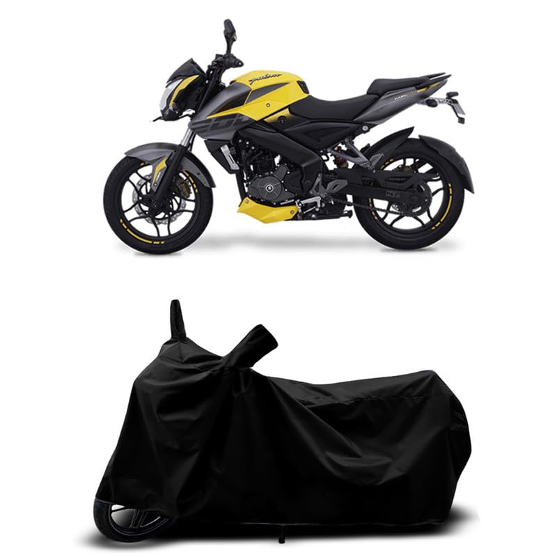 Image of DUFFEL-All Two Wheeler Bike /Scooty Body Cover Used for Bajaj Pulsar NS200 BS6 Heat Protectio /Water Resistance /UV-Rays /Birds Dropping /Scratchproof /Dust Proof /Waterproof All Variants [Black]