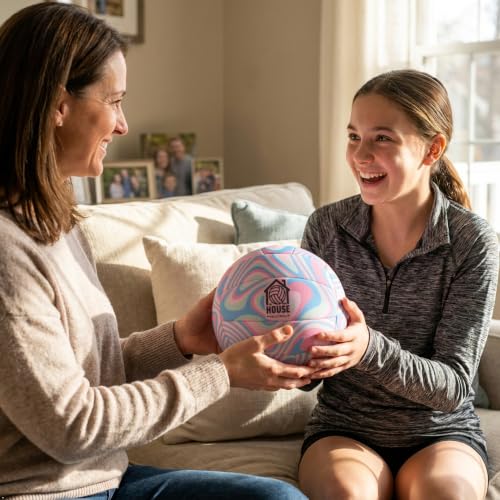 Image of in The House Soft Indoor Volleyball for Boys & Girls (Ages 3+) - Realistic Feel - Training Ball for Indoor Play - Bring Vball Practice Home - Great Gift for Any Volleyball Player