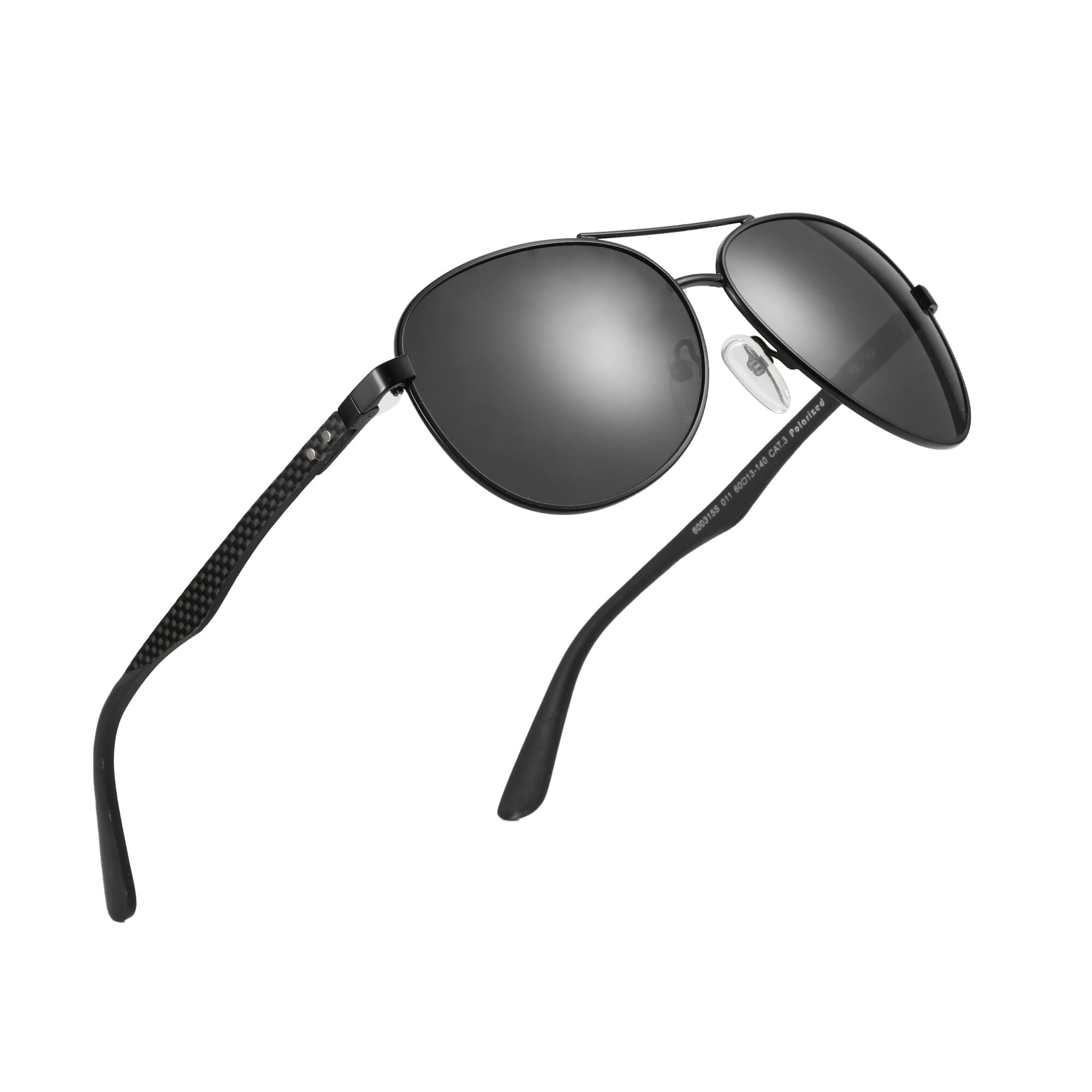 ZENOTTIC Aviador Gafas de sol polarizadas Hombres Mujeres Fibra de carbono Marcos de metal UV400 Protección Unisex Clásico Estilo Retro