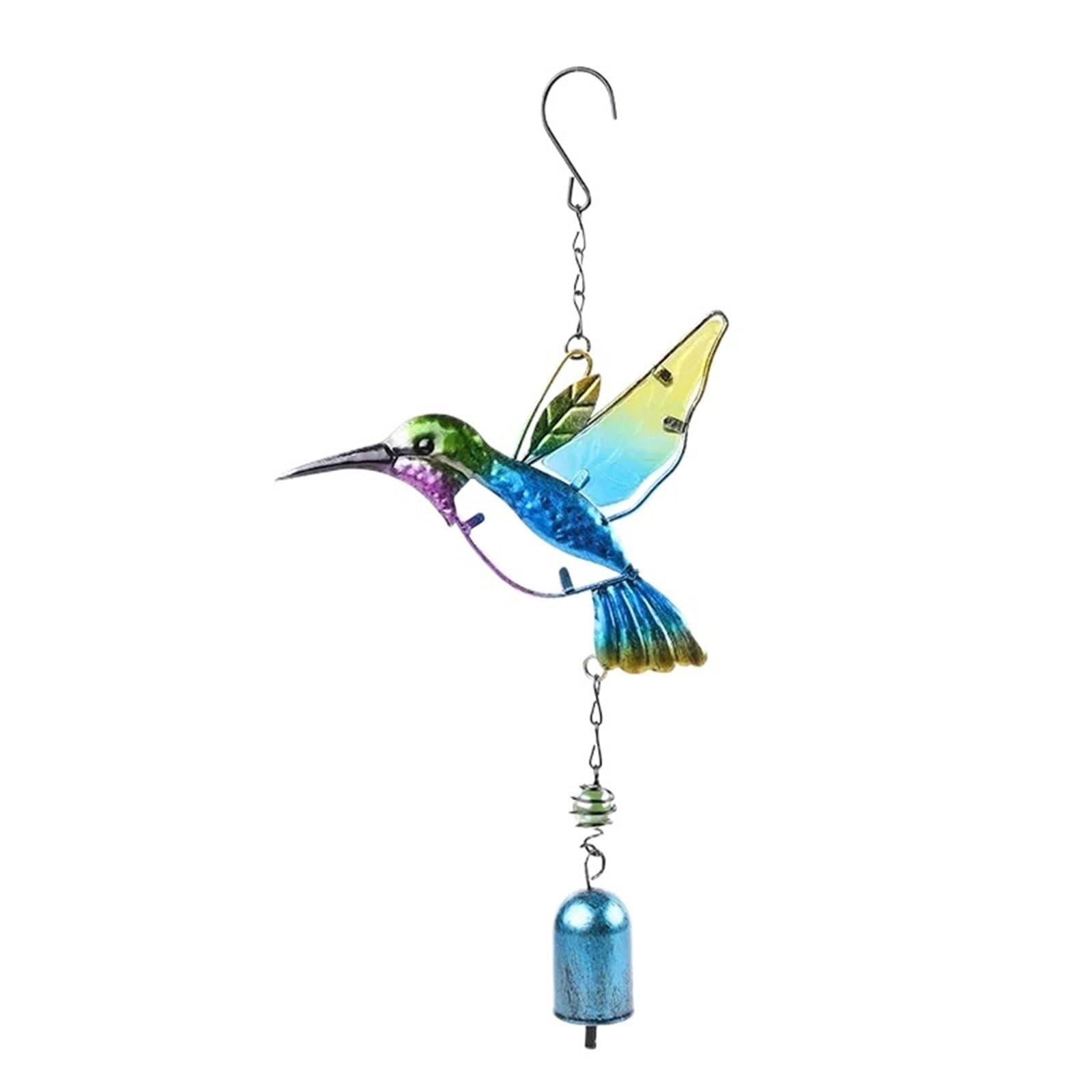 Wind Chimes Wind Chime Hummingbirds Dragonflies AluminumTube Art Hanging Bells For Home Garden Decor(Color1)