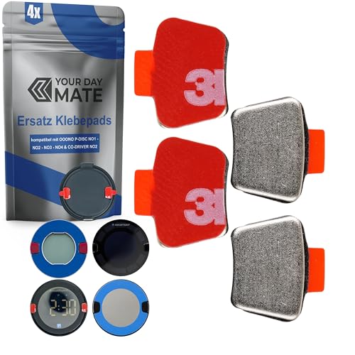 Your Day Mate Ersatz Klebepads 4 Stück kompatibel mit OOONO Park P-DISC NO1 NO2 NO3 NO4 und CO-Driver NO2 Klebesticker für Parkscheibe und Blitzerwarner