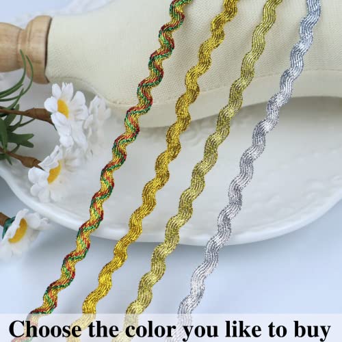 Znzakka Rick Rack Trim Wave Bending Fringe Trim Silver Lace Ribbon For Crafts, Gift Wrapping Home Wedding Decoration (19 Yards, Silver) #TOP5