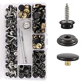 Patioer 150Pcs Stainless Steel Marine Grade 3/8" Socket Canvas Snaps Kit and Upholstery Boat Cover S