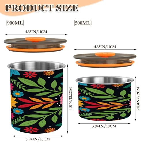 Contenedor al vacío para café de acero inoxidable 900ml miniatura 3