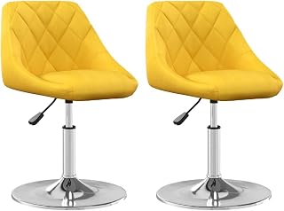 vidaXL Sillas de Comedor giratorias 2 uds Terciopelo Amarillo Mostaza