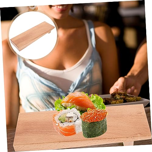 Bandeja de madera para sushi, cuadrada y ligera miniatura 5