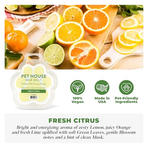 Image of Pet House Lavender Green Tea, Fresh Citrus Scented Wax Melts - Long-Lasting Plant Based Summer Wax Melts Pet Friendly Pack of 2
