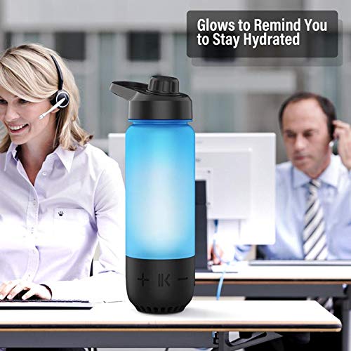 ICEWATER 3-in-1 Smart Water Bottle(Glows to Remind You to Stay Hydrated)+Bluetooth Speaker+Dancing Lights,22 oz,Stay Hydrated and Enjoy Music,Perfect Gift