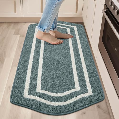 COSY HOMEER 24x48 Non-Slip Kitchen Rug Lake Blue