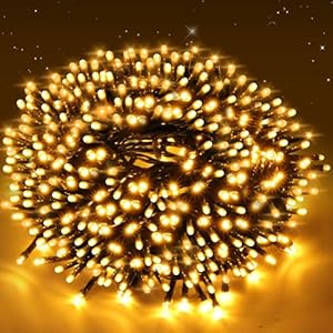 TNMOO Lichterkette Weihnachtsbaum, 20M 200 LED Warmweiß Lichterkette Außen mit 8 Modi und Memory, IP44 Wasserdicht Weihnachtsbeleuchtung für Innen Außen Party Hochzeit Garten Weihnachten