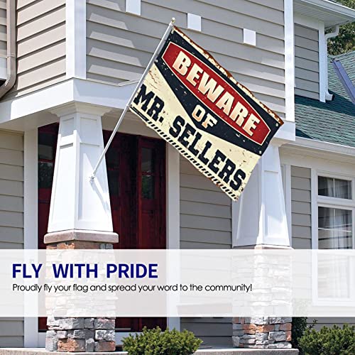 Drapeau de jardin cool Beware of Mr. Sellers grand format 152 x 244 cm - 3