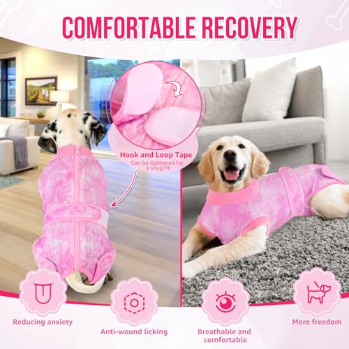 Image of Lukovee Recovery Suit for Dogs, Spay Neuter Surgery Suit Onesie Female Male