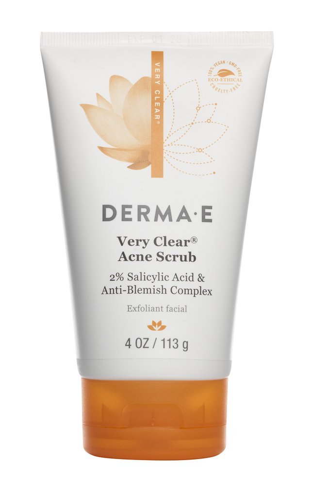 DERMA E Deep Pore Acne Scrub – Blemish Control Facial Wash with Salicylic Acid - Gentle Oil Control Face Wash Polishes, Soothes and Balances Skin, 4 oz