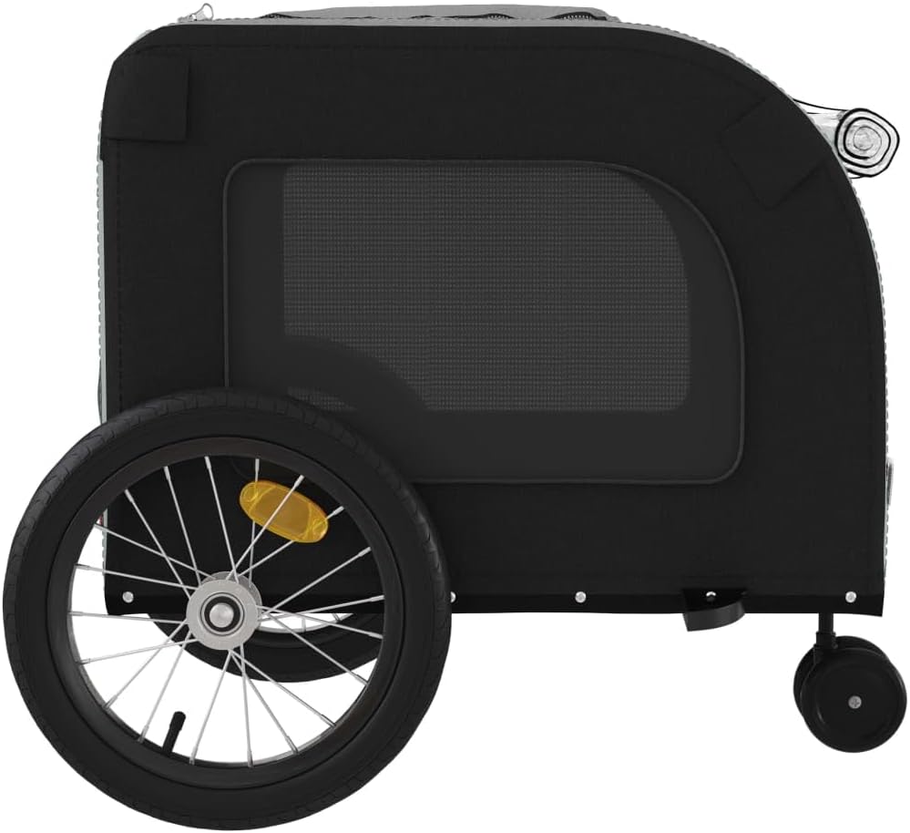 Pet Bike Trailer for Dogs, Foldable Bicycle Pet Carrier with Mesh Windows, Water-Resistant Oxford Fabric Stroller for Small to Medium Pets, Red