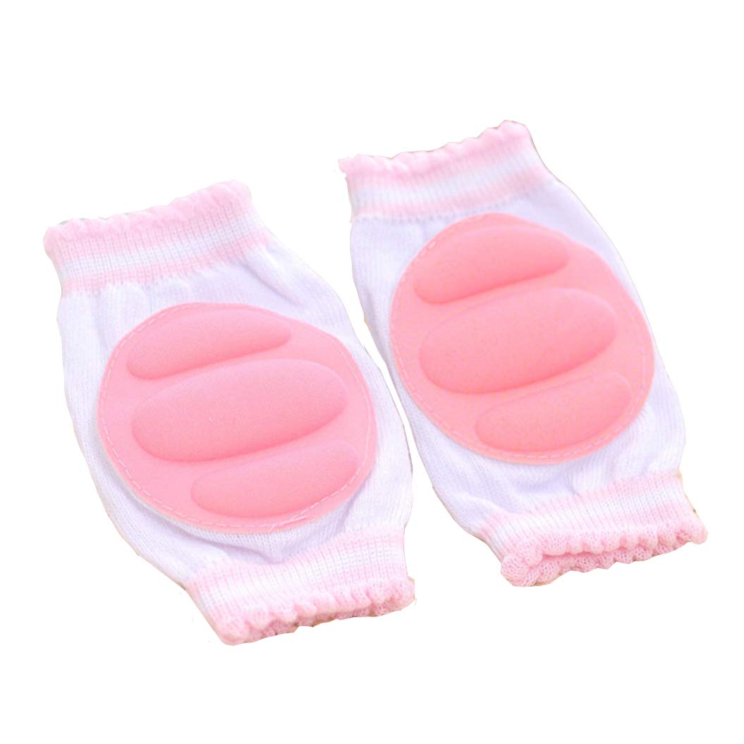 Baby Knee Pads Protector Kids Safety Crawling Elbow Cushion Infants Toddler Knee Pads Protector Leg Warmers Baby (Pink)
