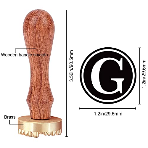 Craspire G Ice Stamp Letter Ice Cube Stamp Ice Branding Stamp With Removable Brass Head & Wood Handle Vintage Ice Stamp For Diy Crafting Cocktail Whiskey Mojito Drinks Bar Making #TOP1