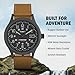 Timex Men's Expedition Scout Solar 40mm Watch – Gunmetal Case Gray Dial with Tan Genuine Leather Strap