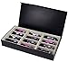 Produktbild Brillenpads Übergroße Gläser Jewelry Display Fall PU-Leder Organizer Eyewear Aufbewahrungsbox schwarz, schwarz, 12 Grids PU Top