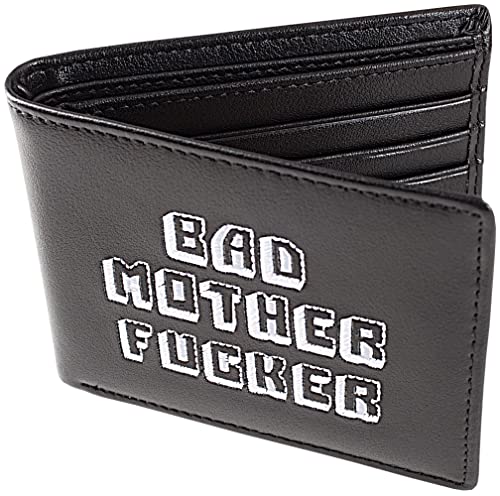 Miramax, Officially Licensed Black/White Embroidered Bad Mother Leather Wallet3