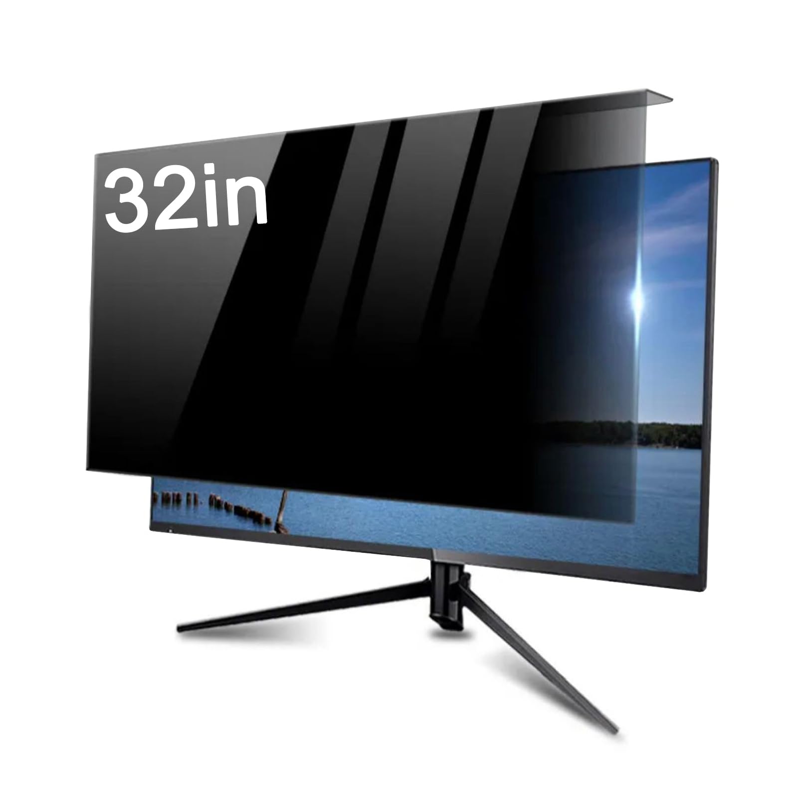 Privacy Filter for 32 Inch Monitor for 16:9 Widescreen Monitor - Anti Glare Blue Light Blocking Anti-Spy Filter - Hanging Removable Screen Protector,