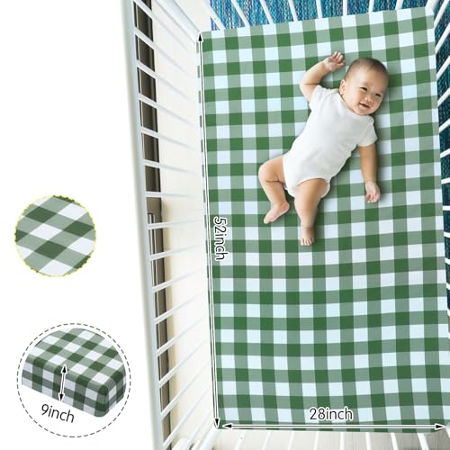 Image of Mindsoft 2 Pcs Mallard Duck Crib Sheet Set Fitted 52 x 28 x 8 Inches