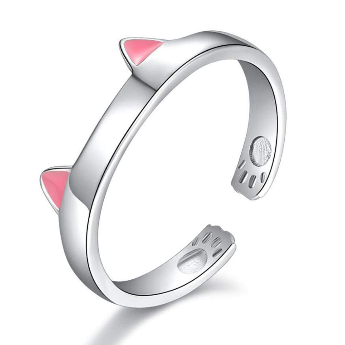 dc jewels Cute Kitty Cat Ear Platinum Plated Elegant Adjustable Ring for Women (B074DXN2LZ) Amazon Price History, Amazon Price Tracker