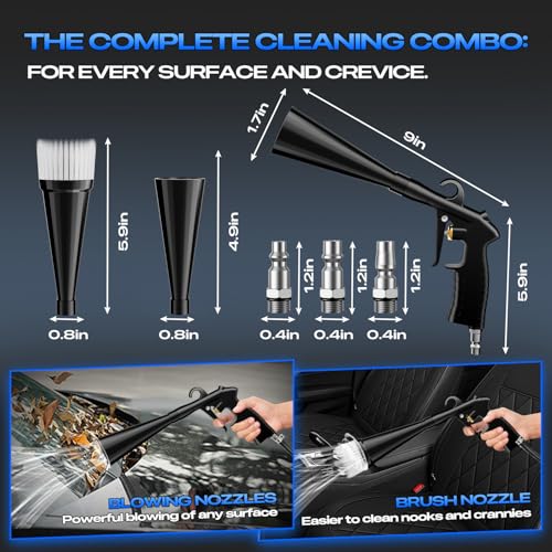 Image of Detailing Car Cleaning Gun Interior Dryer Air Blow Gun, High Pressure Blower Gun, Car Detailing Tools for Quickly Blowing Out Dirt and DustWorking with Air