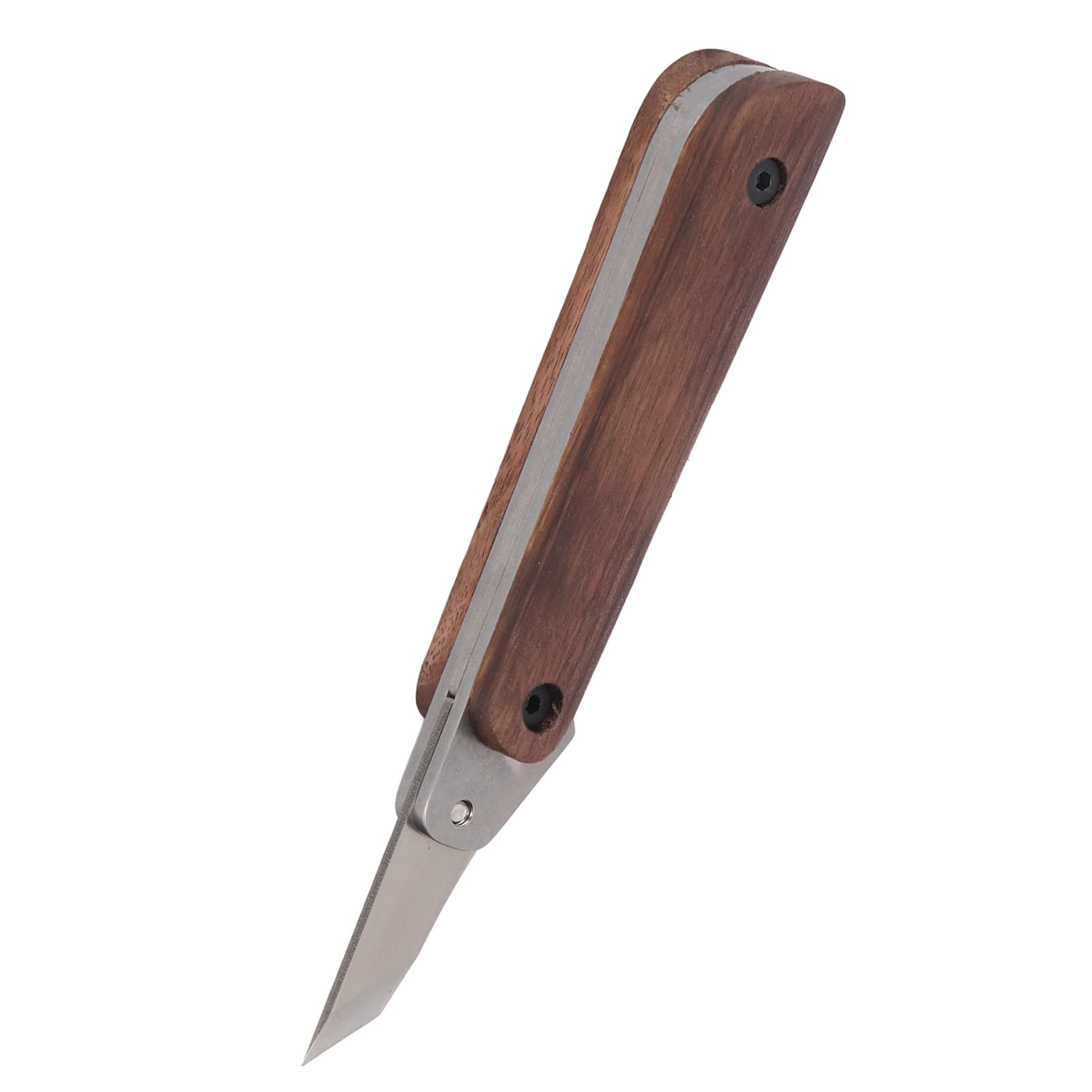 CHICIRIS Taglierina per Pelle Design Ergonomico Taglierina Artigianale in Pelle Resistente per Artigiani Manico in Legno in Acciaio Inossidabile 304