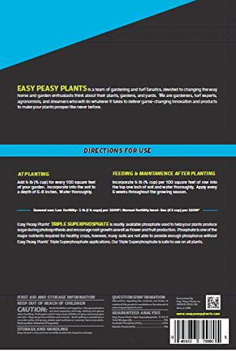 Triple Super Phosphate 0-46-0 Easy Peasy Plants 99% Pure (5lb)