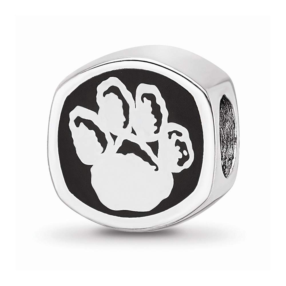 LogoArt Logo Art Sterling Silver Pittsburgh Panthers Cushion Shaped Double Logo