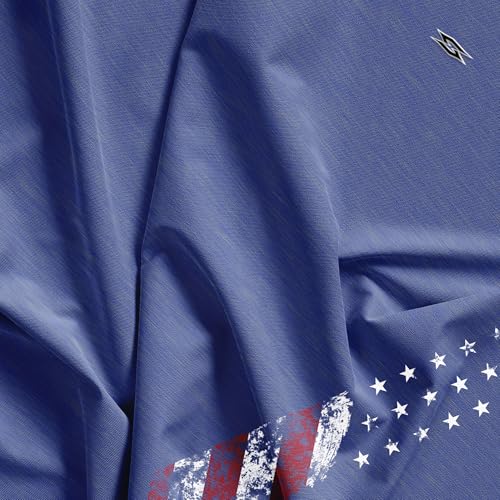Image of Patriotic USA Golf Polo Shirt - Men's Performance Short Sleeve Moisture Quick Dry Fit Athletic Veteran UPF Stretch Casual Fun