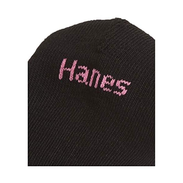 Hanes Women's 6-Pair Comfort Fit Ankle Socks, Black, 5-9 - Image 5