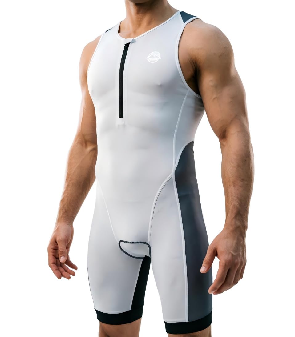 Terradorn Triathlon Suit Men Quick-Dry，Wetsuit for Swimming Running Cycling, Breathable Ironman Tri Suit, Lightweight & Comfortable, Ironman & Endurance Races Black