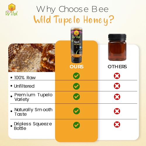 Bee Wild Miel Tupelo Pura y Cruda 12 oz miniatura 6