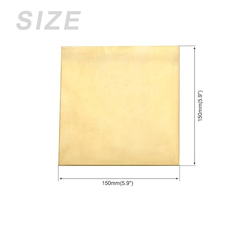 Miniatura 2 de METALLIXITY Hoja de latón (3.937 in x 3.937 in x 0.039 in), 2 piezas, placas de láminas de metal - para salpicaduras de cocina en el hogar, proyecto