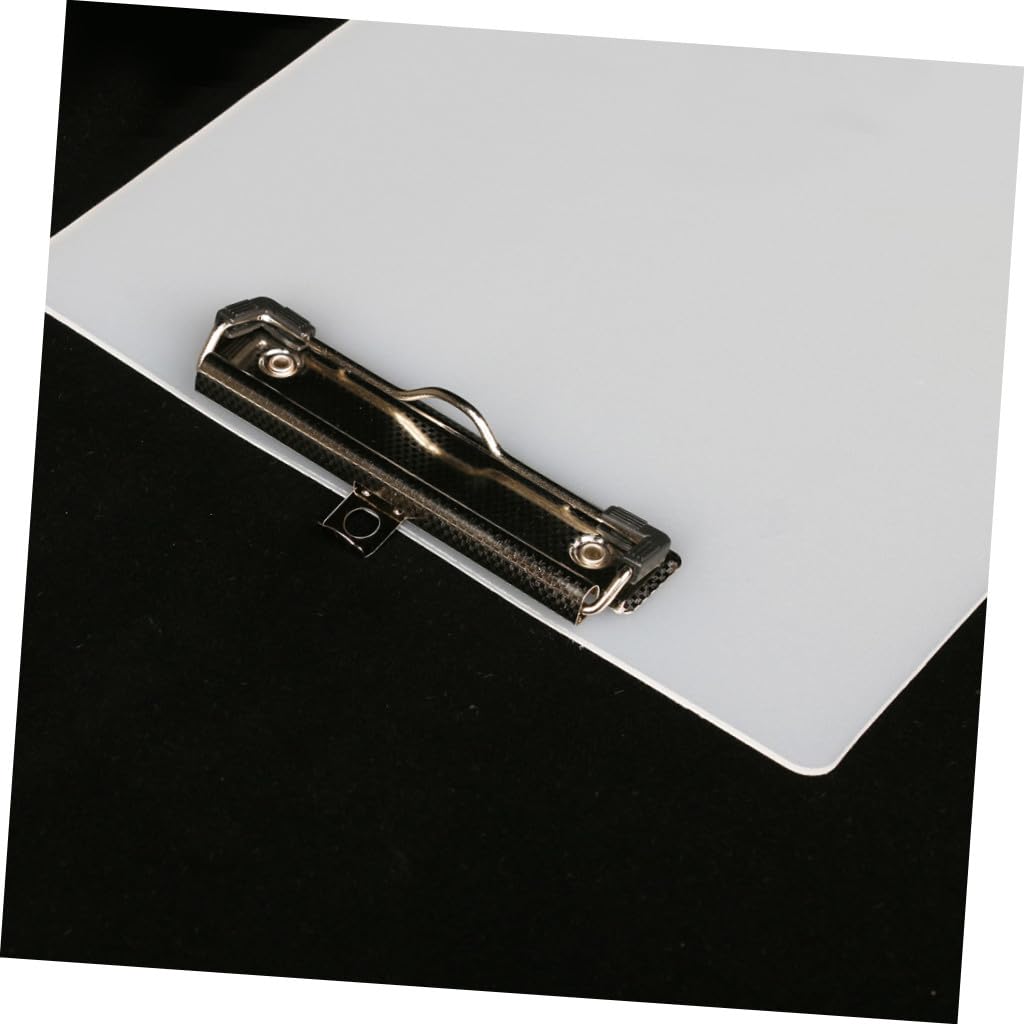 Portapapeles A4 de Plástico Blanco, Pack 10, Forma Ergonómica | Portapapeles de Escritura, Uso Fácil y Manejo Cómodo, Decoracion Colegio, Material Oficina y Papeleria