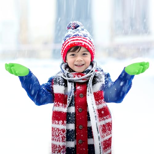 jiebor 12 Pairs Kids Warm Gloves Winter Gloves Knit Gloves for Boys Girls Children Kids4