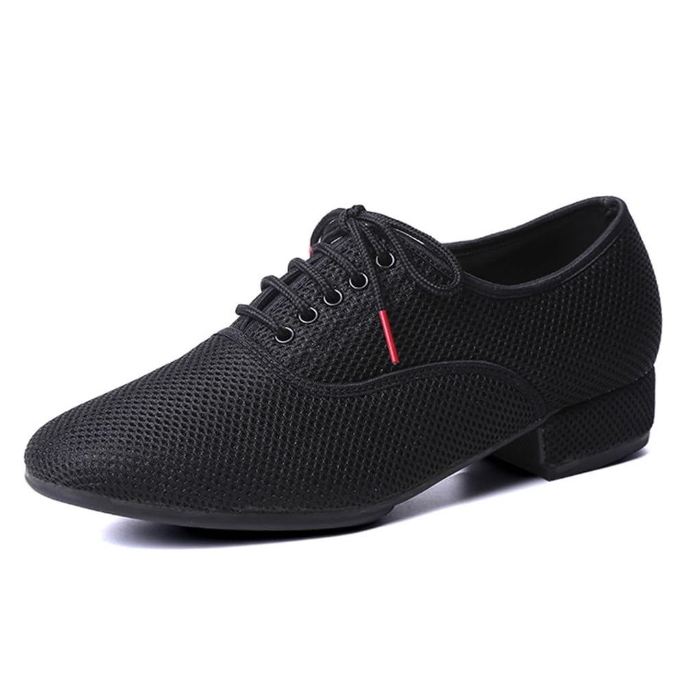 Zapatos de Baile de Malla Hombre Suela Cuero Cordones Salsa Latinas
