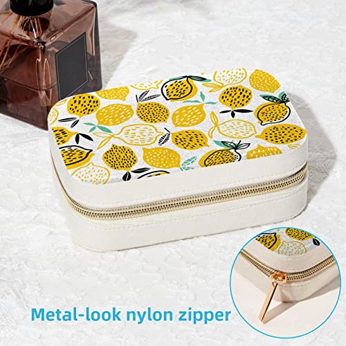 Boîte à bijoux portable citron rangement boucles d'oreilles bagues