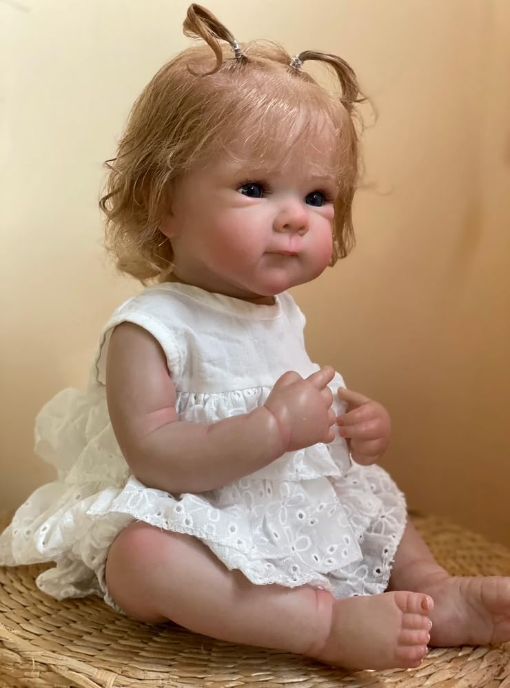 Muñeca bebé realista Bettie niña 18 pulgadas cuerpo completo silicona miniatura 3