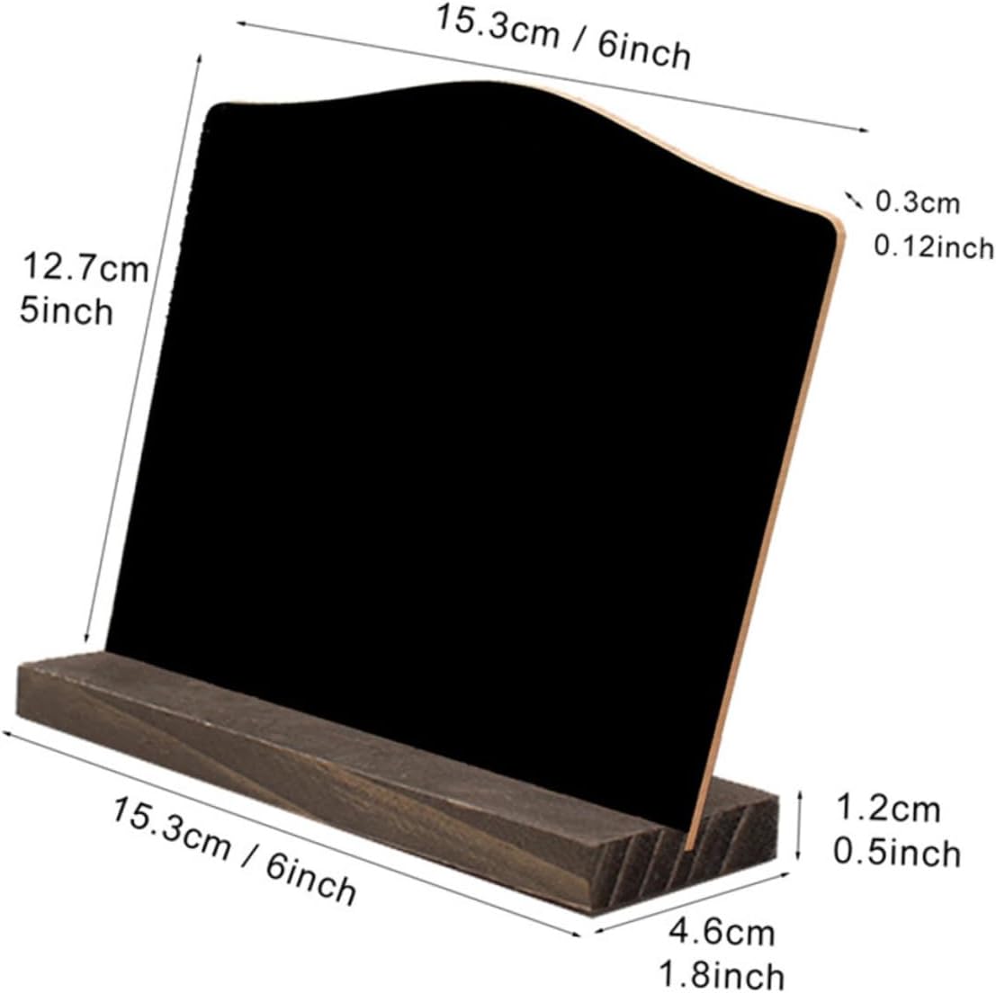 2 Piece Wooden Chalkboard Message Boards with Support Easels for Bar Club