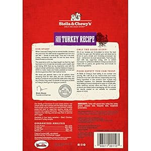 Stella  chewys freeze dried uncooked carnivore crunch cage free turkey recipe canine treats  3 25 oz Bag   cucciolini doodles