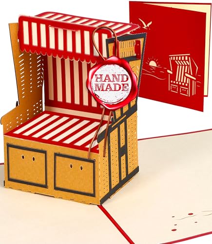 Liebessa Strandkorb 3D Pop-Up-Karte zum Aufklappen - Besondere...