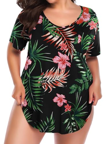 Image of BELAROI Women Plus Size Tops V-Neck Tunics Shirts