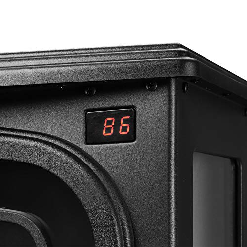 Outdoor Basic Infrared Quartz Electric Fireplace Stove with Realistic Flame 12h Timer Portable Space Heater with Thermostat Overheating Protection