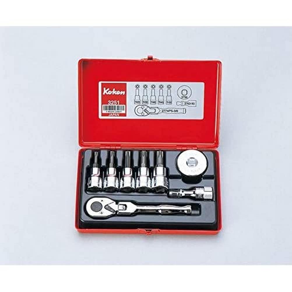 Amazon.co.jp: コーケン 3/8(9.5mm)SQ. ソケットセット 8ヶ組 3251 
