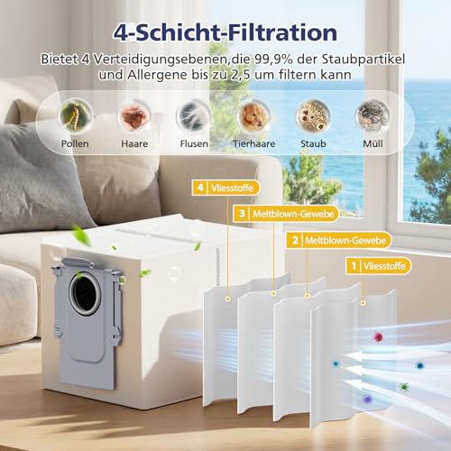 26 Stück QV 35A Zubehör für Roborock QV 35A/QV 35S / QR598 / QR798 Saugroboter, 2 Hauptbürste, 6 Wischpads, 6 Staubbeutel,4 HEPA-Filter, 6 Seitenbürsten,1 Reinigungsbürste, 1 Schraubendreher