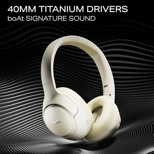 Image of Boat Rockerz 551 ANC Pro(2025 Launch),42Db Hybrid Adaptive,App Support,72Hrs Battery,40Mm Titanium Drivers,Enx Tech,Foldable Cups Bluetooth Over Ear Headphone,Wireless Headphone with Mic(Hazel Beige)