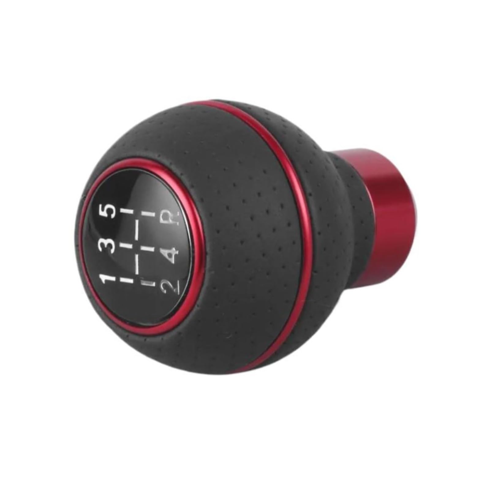 Glblpexelr Red For Universal Gear Shift Knob Leather/Aluminum Performance